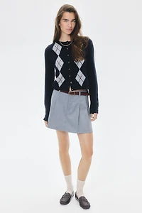 Jacquard-Knit Cardigan