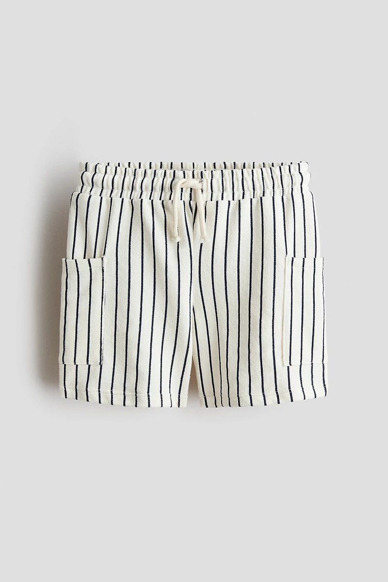 Short en jersey texturé