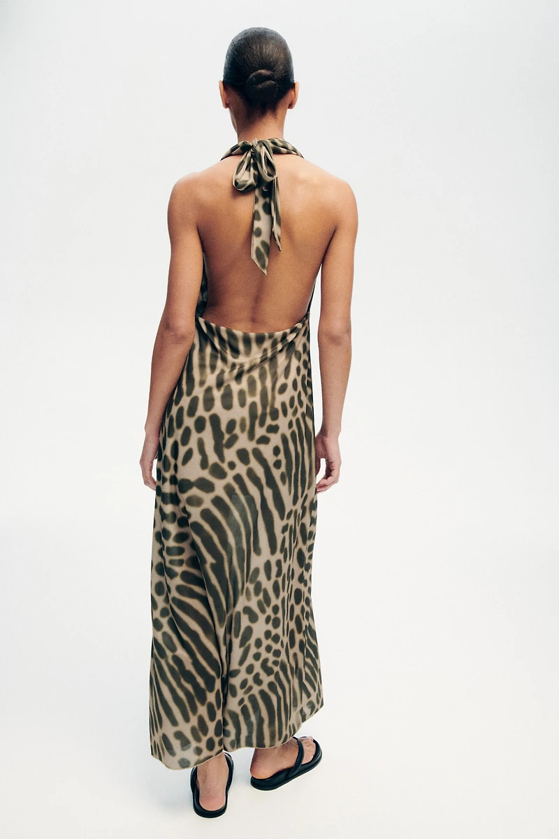 Robe maxi à encolure bénitier