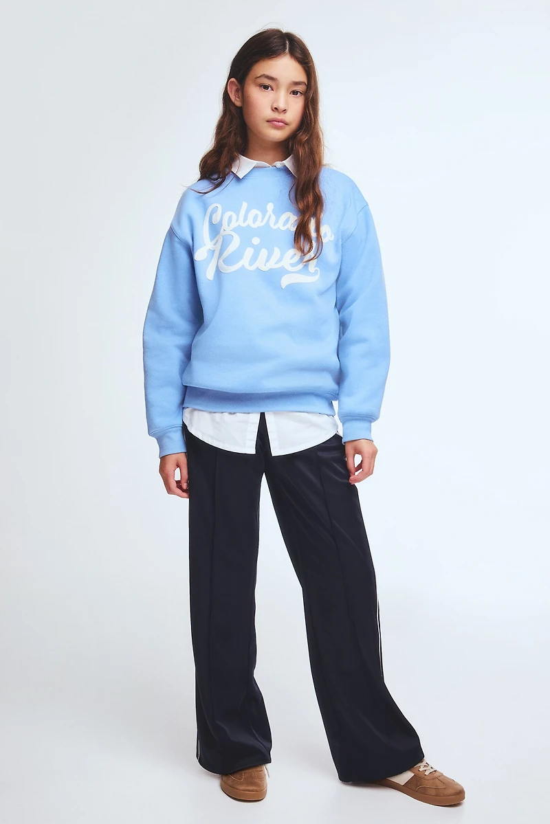 Wide-Leg Track Pants