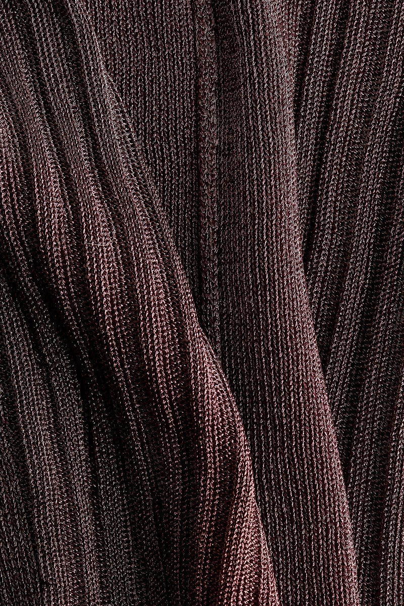 Haut scintillant en tricot côtelé