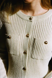Pocket-Front Knit Dress