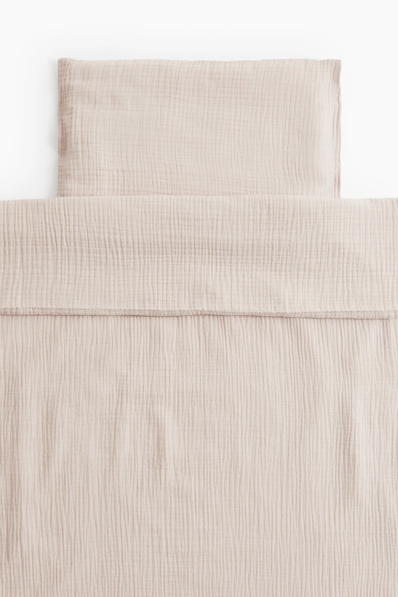 Muslin Crib Duvet Cover Set