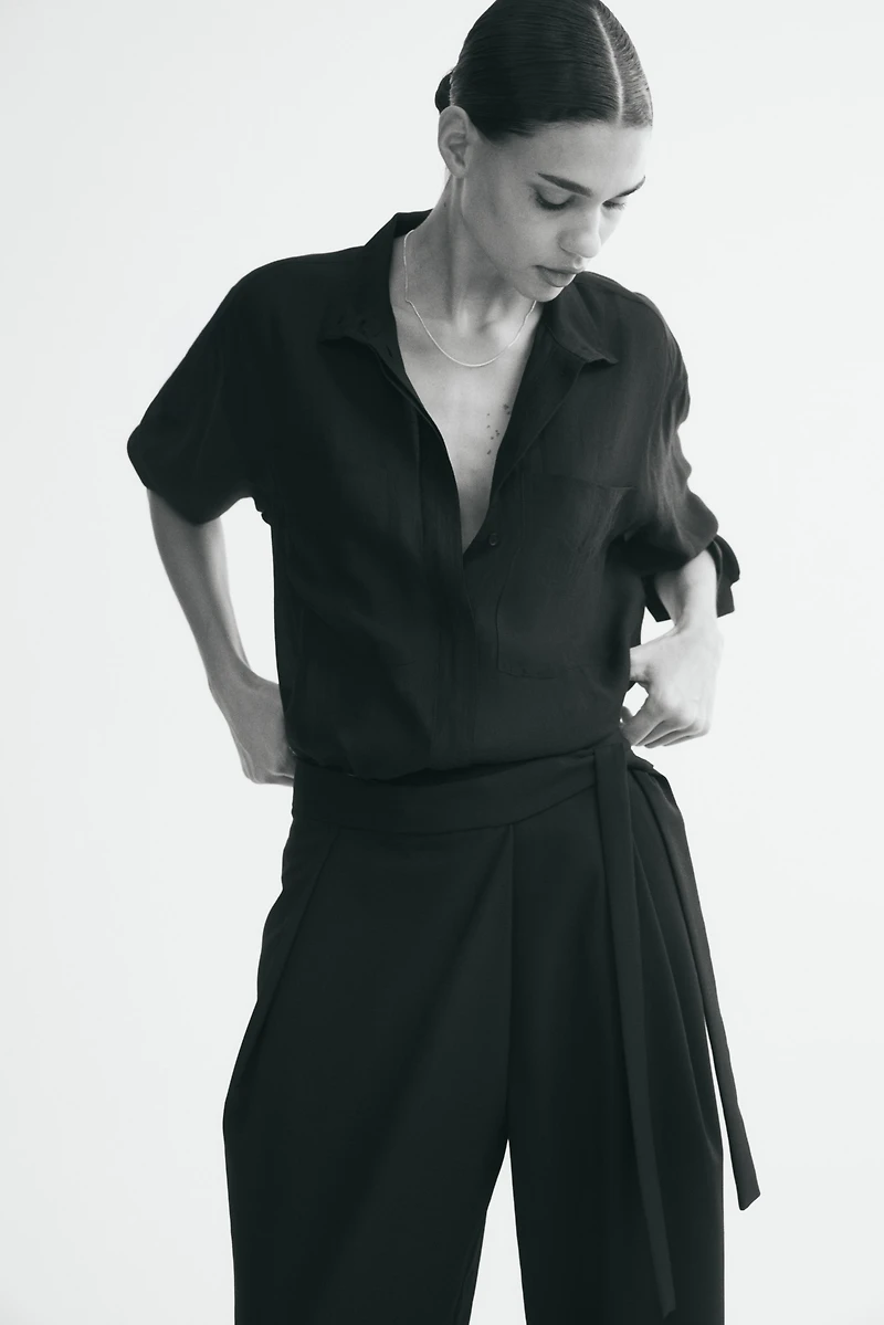 Wrap-Detail Pants