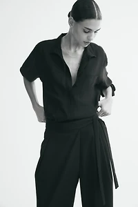Wrap-Detail Pants