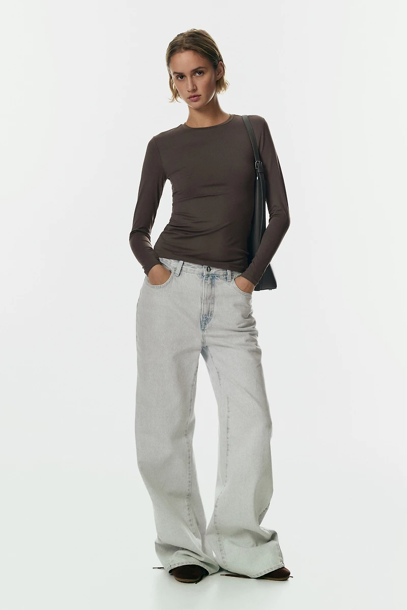 Long-sleeved Microfiber Top