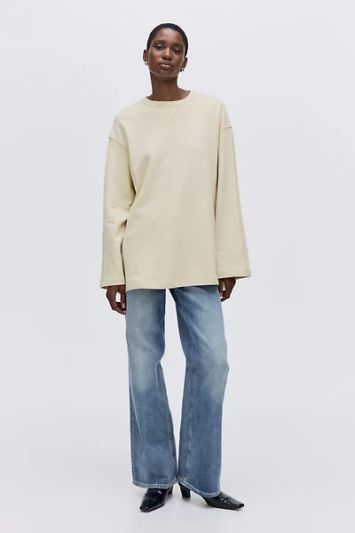 Sweatshirt with Text Motif