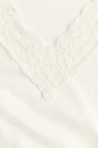 MAMA Ribbed V-Neck Top