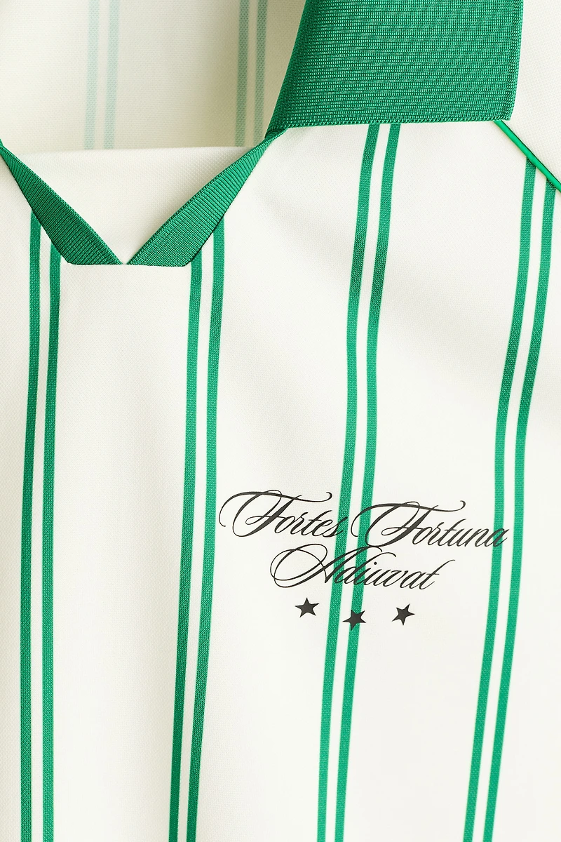 Loose-Fit Printed Polo Shirt