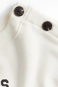 Button-Detail Sweatshirt