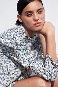 Robe à volant en jersey