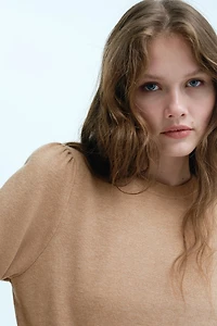 Puff-Sleeved Sweater