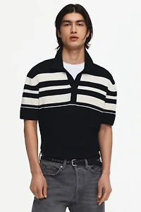 Regular-Fit Pointelle-Knit Polo Shirt