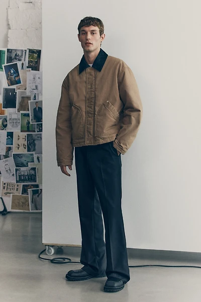 Pantalon coupe bottillon en laine mélangée