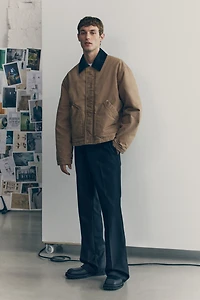 Pantalon coupe bottillon en laine mélangée