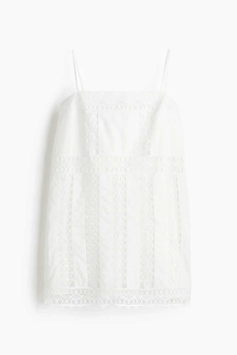 Lace-Inset Strappy Dress