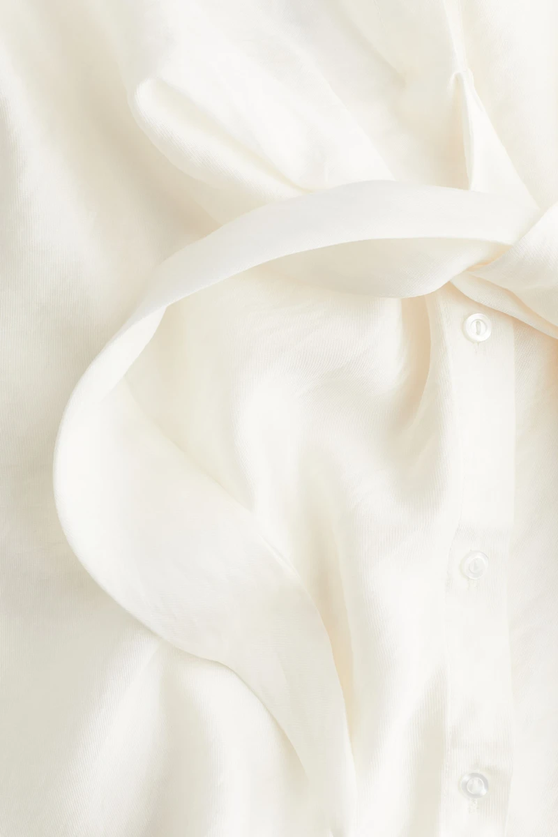 MAMA Before & After Tie-Detail Shirt