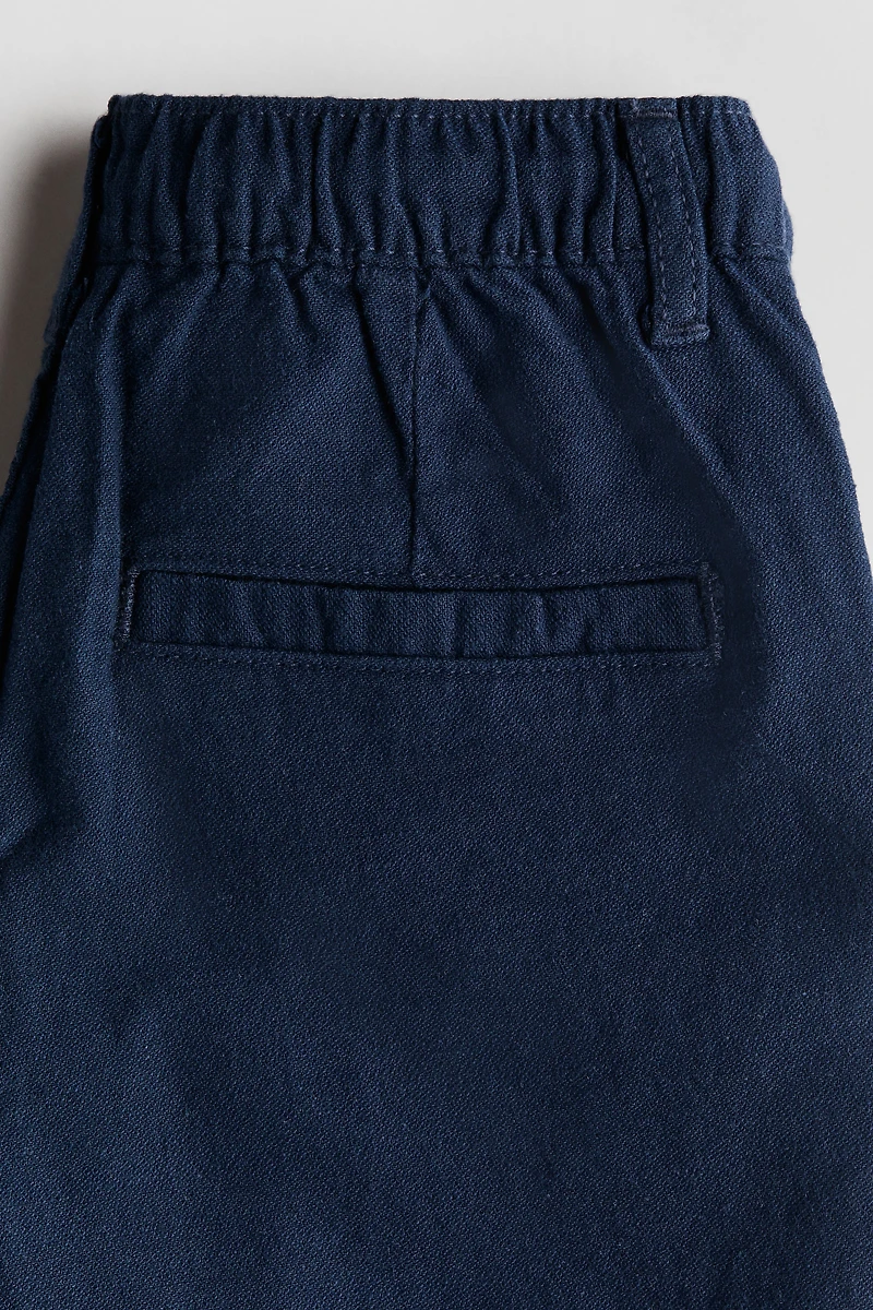 Cotton Roll-Up Pants