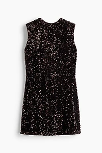 Bow-Detail Sequined Dress