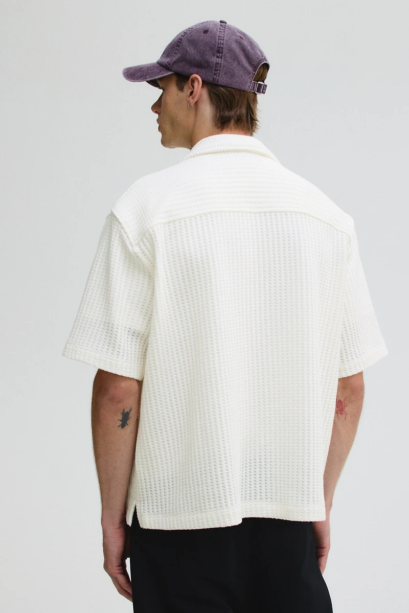 Loose-Fit Waffled Resort Shirt