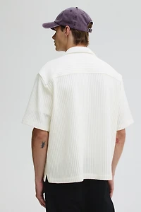 Loose-Fit Waffled Resort Shirt
