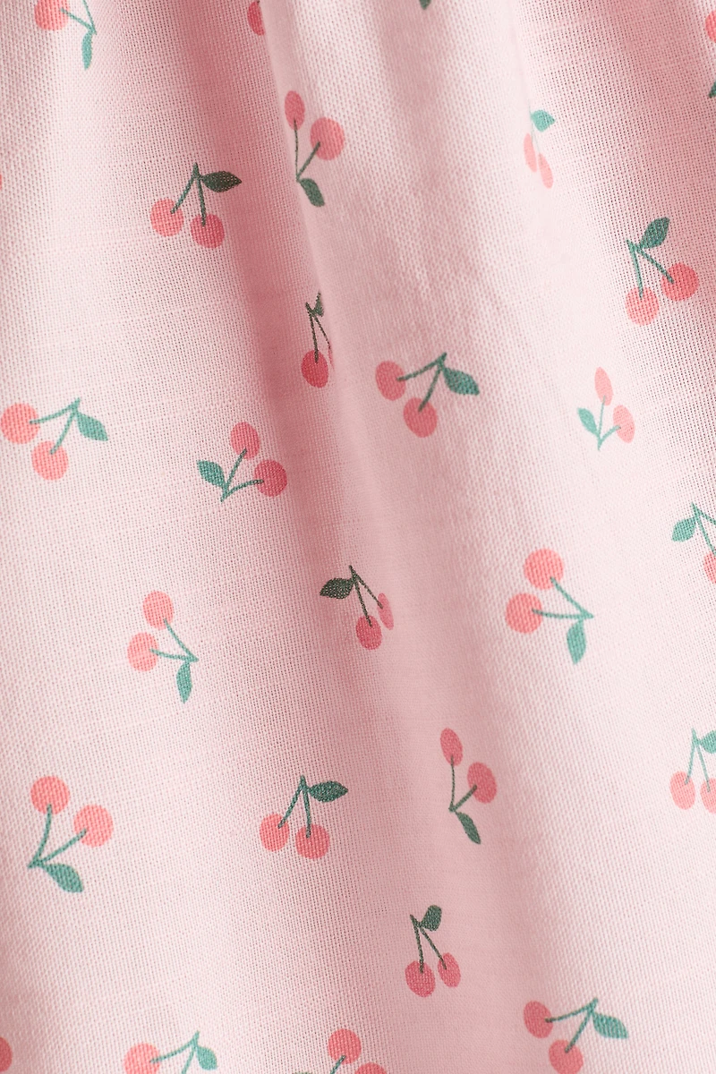 Ruffle-trimmed Cotton Dress