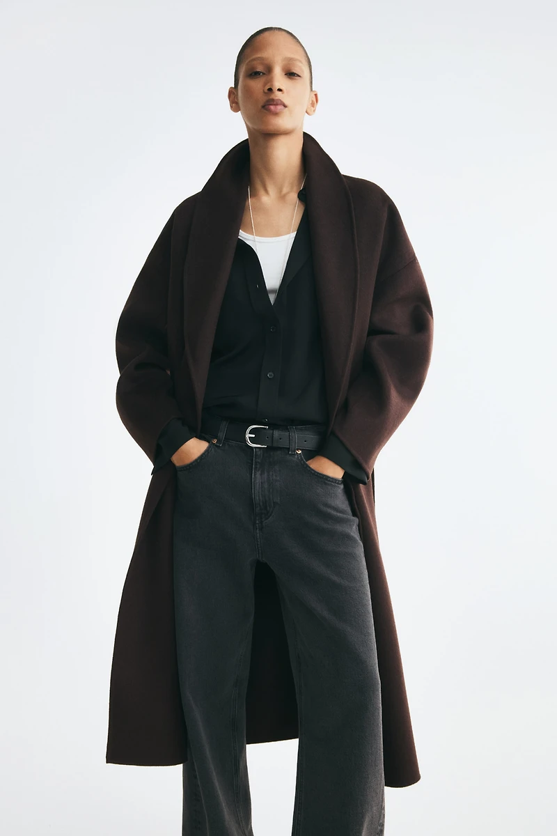 Oversized Handmade Wool-Blend Coat