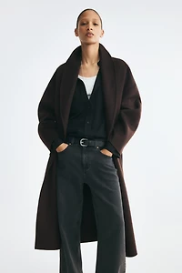 Oversized Handmade Wool-Blend Coat