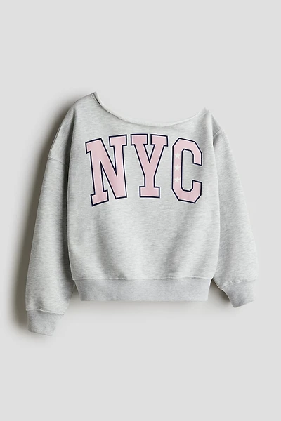 Oversized One-Shoulder Sweatshirt