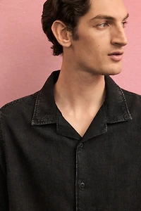 Regular-Fit Denim Resort Shirt