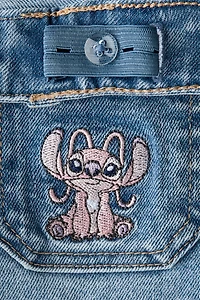 Embroidered-Motif Flared Jeans