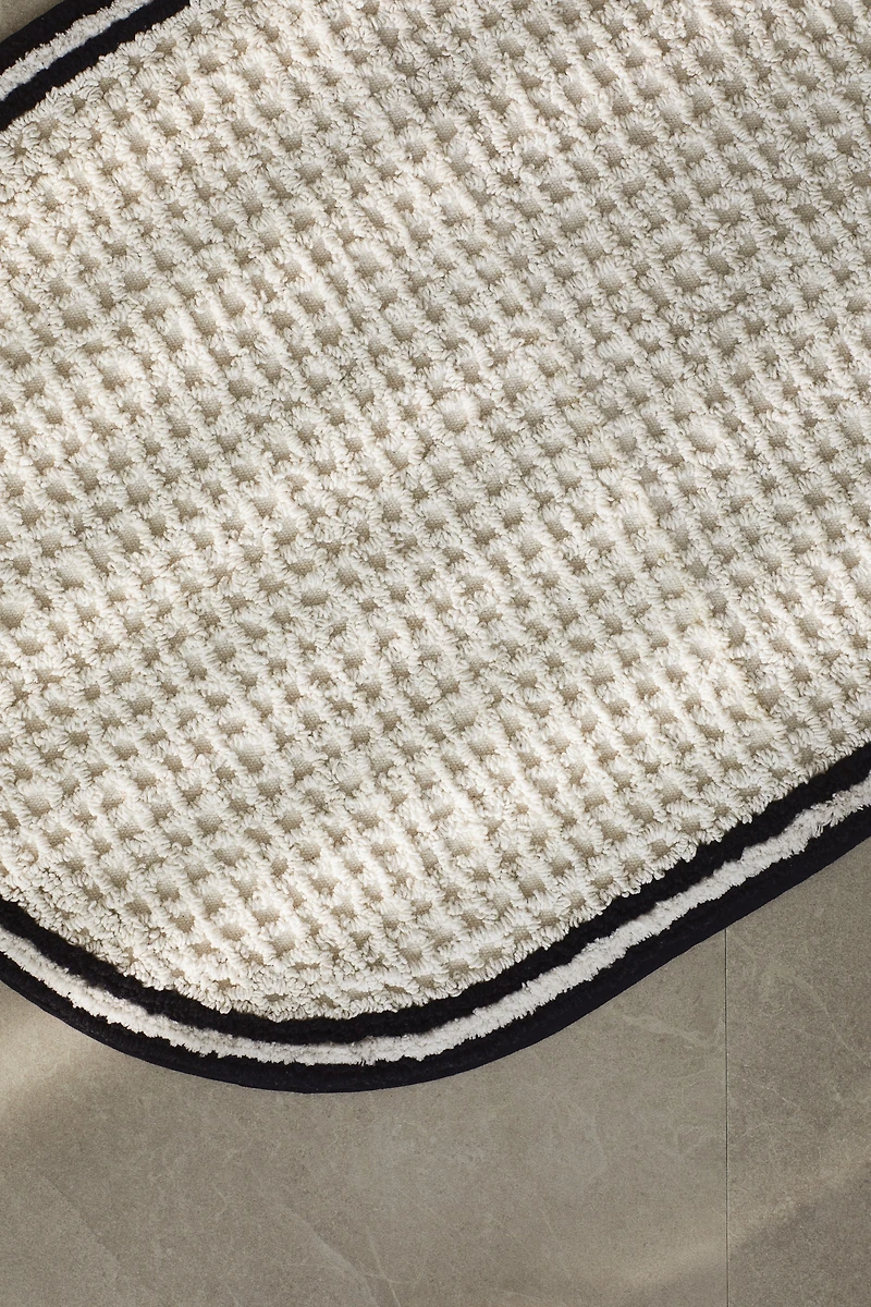 Waffled Cotton Bath Mat