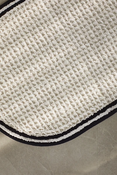 Waffled Cotton Bath Mat