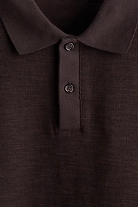 Slim-Fit Jacquard-Knit Polo Shirt