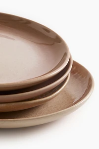 Lot de 4 mini assiettes en grès cérame