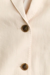 Single-Breasted Twill Blazer