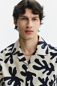 Chemise décontractée à col cubain