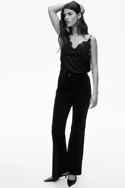 Flared Velvet Pants