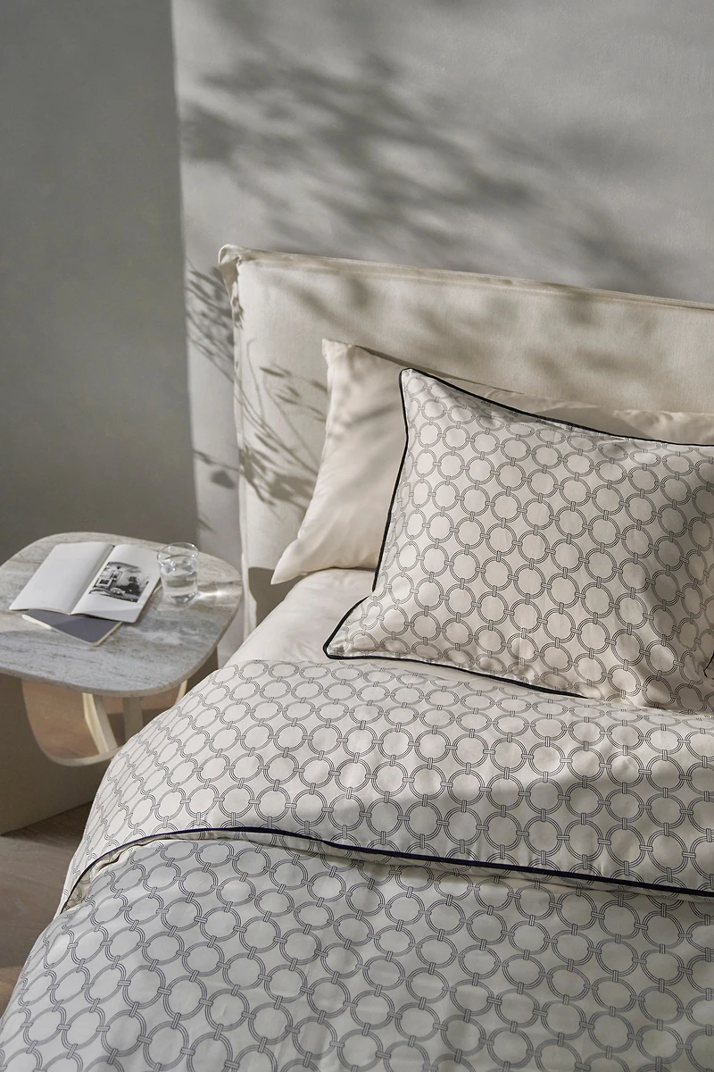 Enveloppe de couette lit double en satinette coton