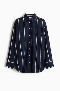 Oversized Linen-Blend Shirt