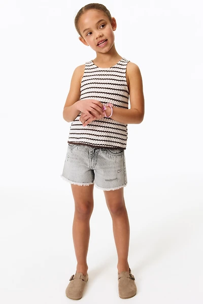 Frayed Denim Shorts