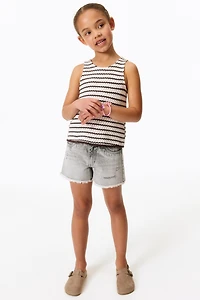 Frayed Denim Shorts