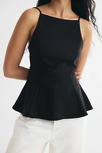 Sleeveless Peplum Top