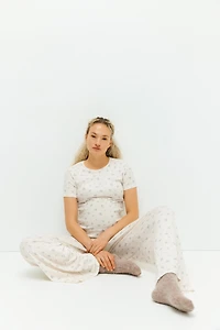 MAMA Pyjama en jersey pointelle