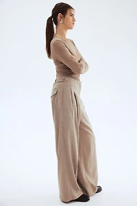 Wide-Leg Dress Pants