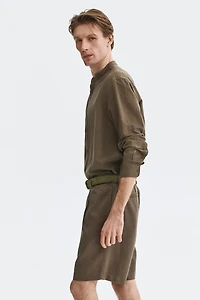 Relaxed-Fit Linen-Blend Shorts