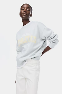 Sweatshirt with Text Motif
