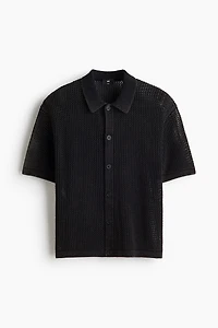 Relaxed-Fit Open-Knit Shirt