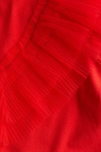 Flounce-Trimmed Cotton Top