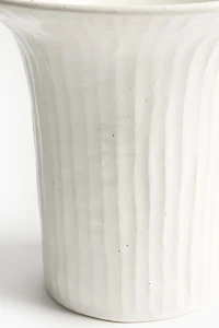 Large textured stoneware vase